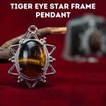 Tiger Eye Star Frame Pendant