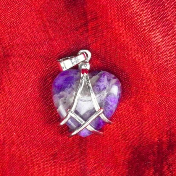 Amethyst Small Heart Pendant