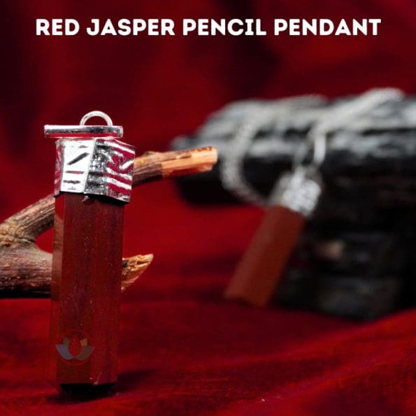 Red Jasper Pencil Pendant