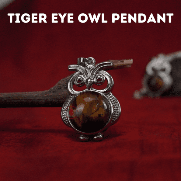 Tiger Eye Owl Pendant