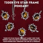 Tiger Eye Star Frame Pendant