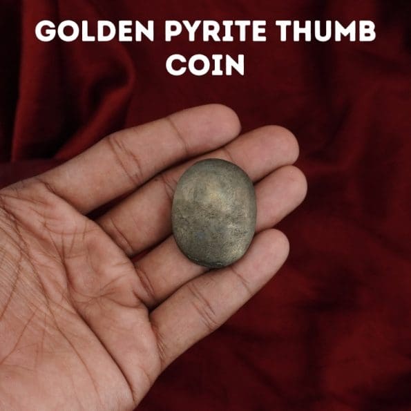 Golden Pyrite Thumb Coin