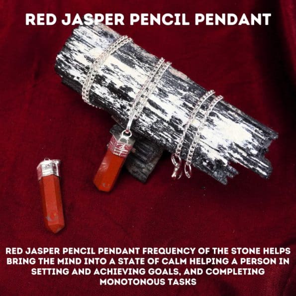 Red Jasper Pencil Pendant