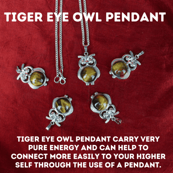 Tiger Eye Owl Pendant