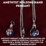 Amethyst Holding Hand Pendant