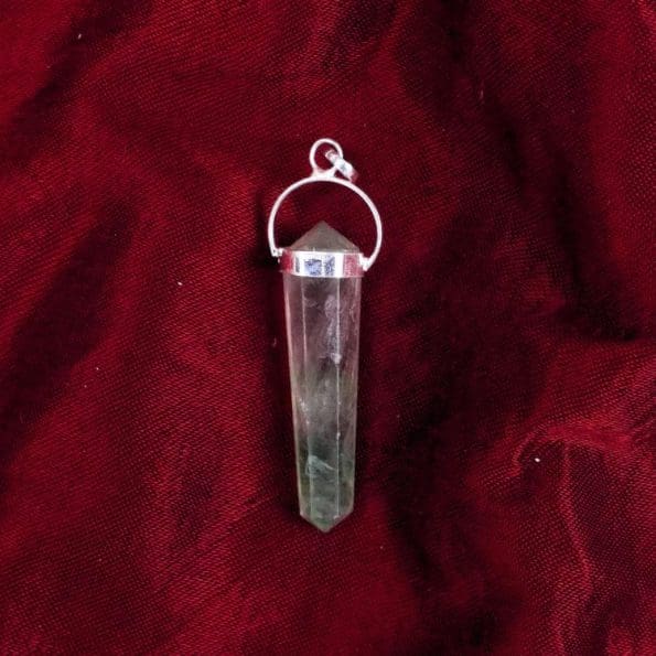 Green Fluorite Double Terminated Pendant