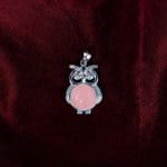 Rose Quartz Owl Pendant