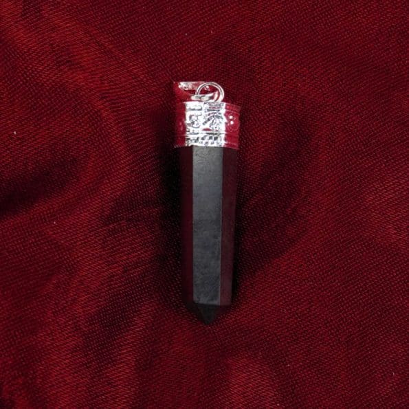 Black Shungite Pencil Pendant