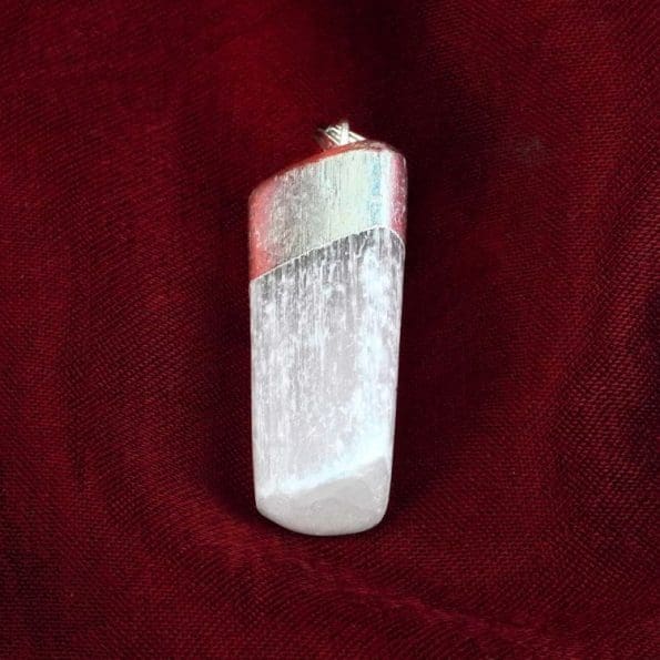 Selenite Raw Stone Pendant