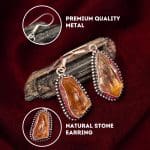 Citrine Raw Stone Earrings
