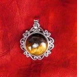 Tiger Eye Round Shape Royal Pendant