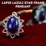 Lapis Lazuli Star Frame Pendant