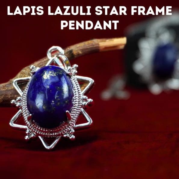 Lapis Lazuli Star Frame Pendant