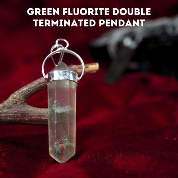 Green Fluorite Double Terminated Pendant