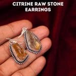 Citrine Raw Stone Earrings