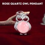 Rose Quartz Owl Pendant