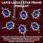 Lapis Lazuli Star Frame Pendant