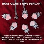 Rose Quartz Owl Pendant