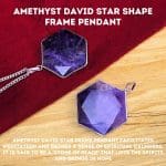 Amethyst David Star Shape Frame Pendant