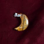 Tiger Eye Half Moon Pendant