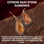 Citrine Raw Stone Earrings