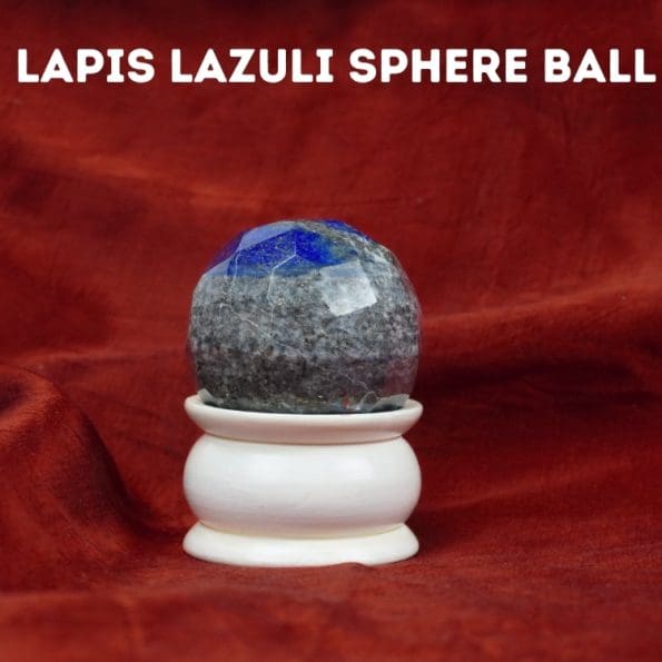 Lapis Lazuli Diamond Cut Sphere Ball