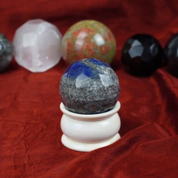 Lapis Lazuli Diamond Cut Sphere Ball