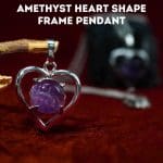 Amethyst Heart Shape Frame Pendant