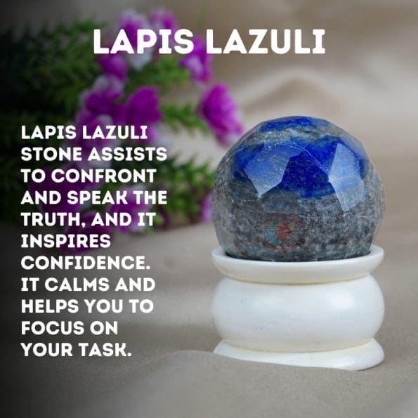 Lapis Lazuli Diamond Cut Sphere Ball