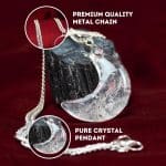 Clear Quartz Half Moon Pendant