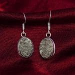 Golden Pyrite Raw Stone Earring