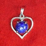 Lapis Lazuli Heart Shape Frame Pendant