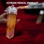 Citrine Pencil Pendant