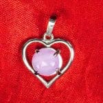 Rose Quartz Heart Shape Frame Pendant