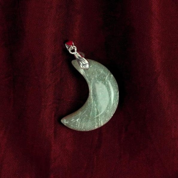 Green Aventurine Half Moon Pendant