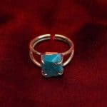 Amazonite Raw Stone Ring