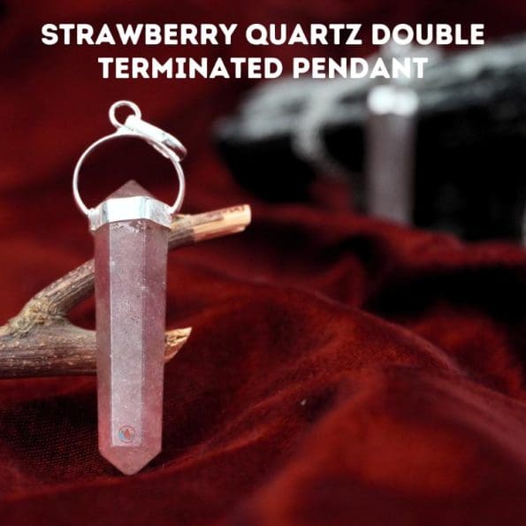 Strawberry Quartz Double Terminated Pendant