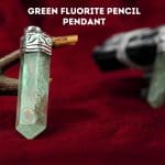 Green Fluorite Pencil Pendant