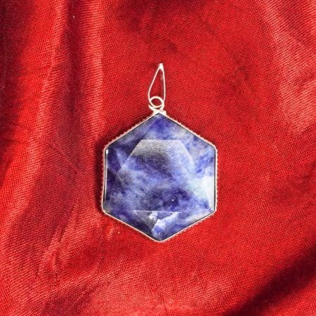 Sodalite David Star Shape Frame Pendant