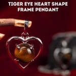 Tiger Eye Heart Shape Frame Pendant