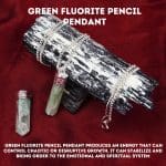 Green Fluorite Pencil Pendant