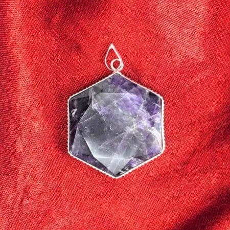 Lepidolite David Star Shape Frame Pendant