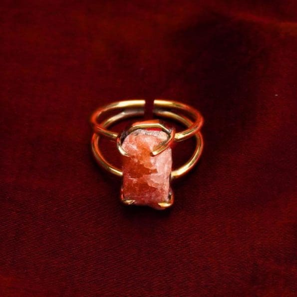 Carnelian Raw Stone Ring