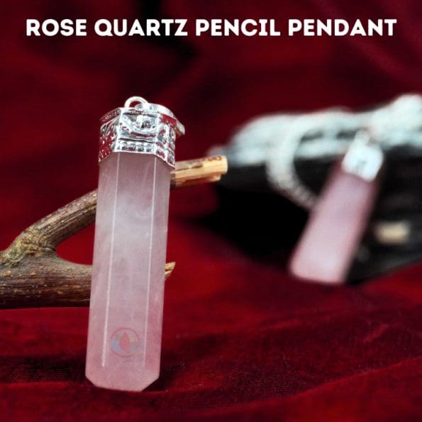 Rose Quartz Pencil Pendant