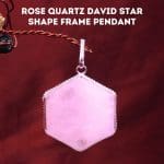 Rose Quartz David Star Shape Frame Pendant