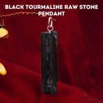 Black Tourmaline Raw Stone Pendant