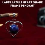 Lapis Lazuli Heart Shape Frame Pendant