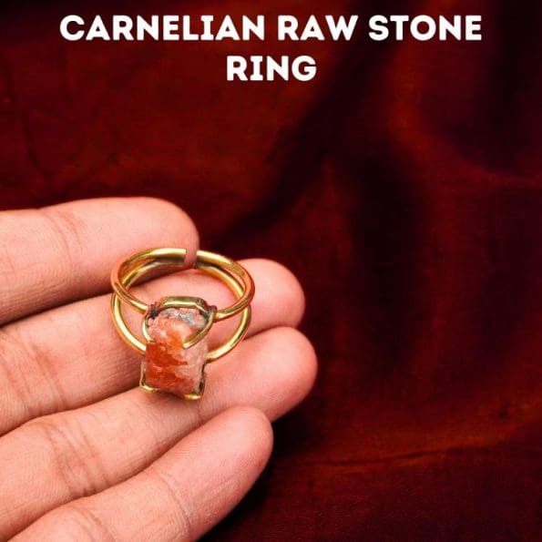 Carnelian Raw Stone Ring