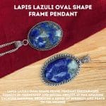 Lapis Lazuli Oval Shape Frame Pendant