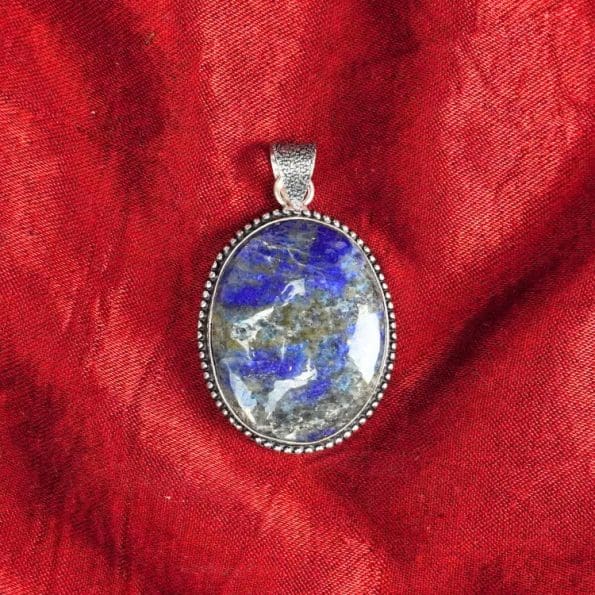 Lapis Lazuli Oval Shape Frame Pendant